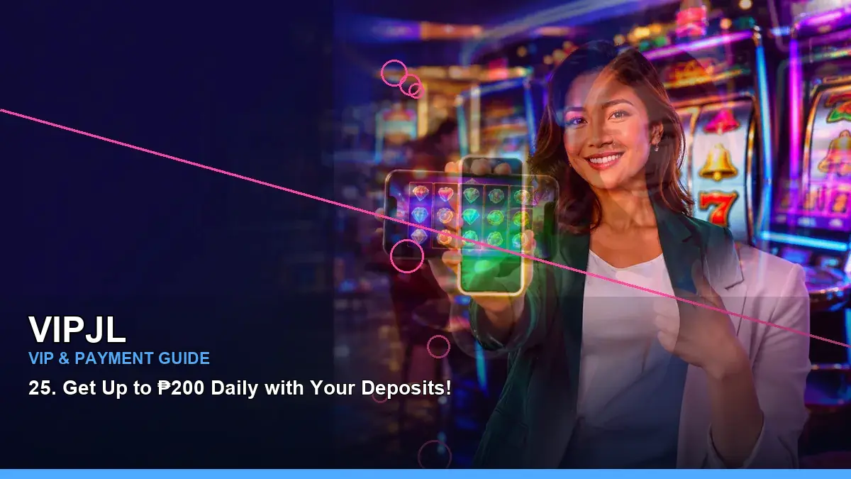 VIPJL virtual casino scene featuring party-themed online slot games for Philippine players